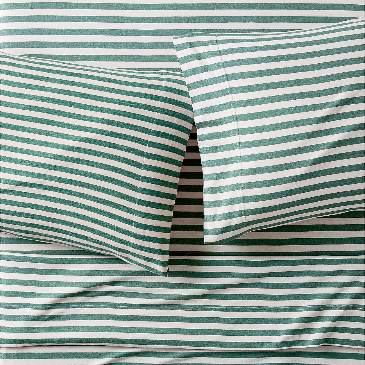 Comfy Tee Red Stripe 100% Organic Cotton Jersey Kids Twin Sheet Set + Reviews | Crate & Kids | Crate & Barrel