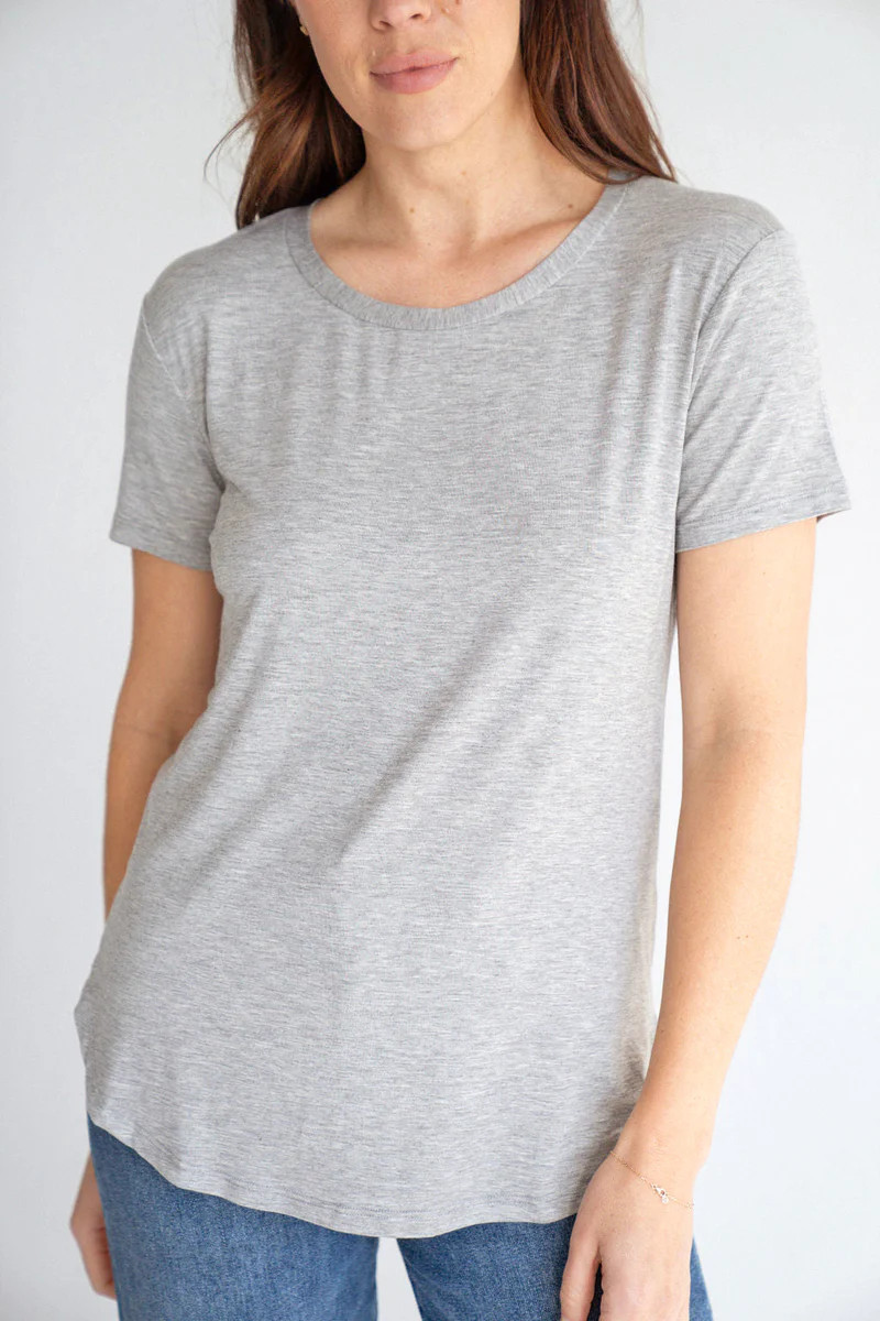 CJ's Favorite Scoop Neck Tee | Carly Jean Los Angeles