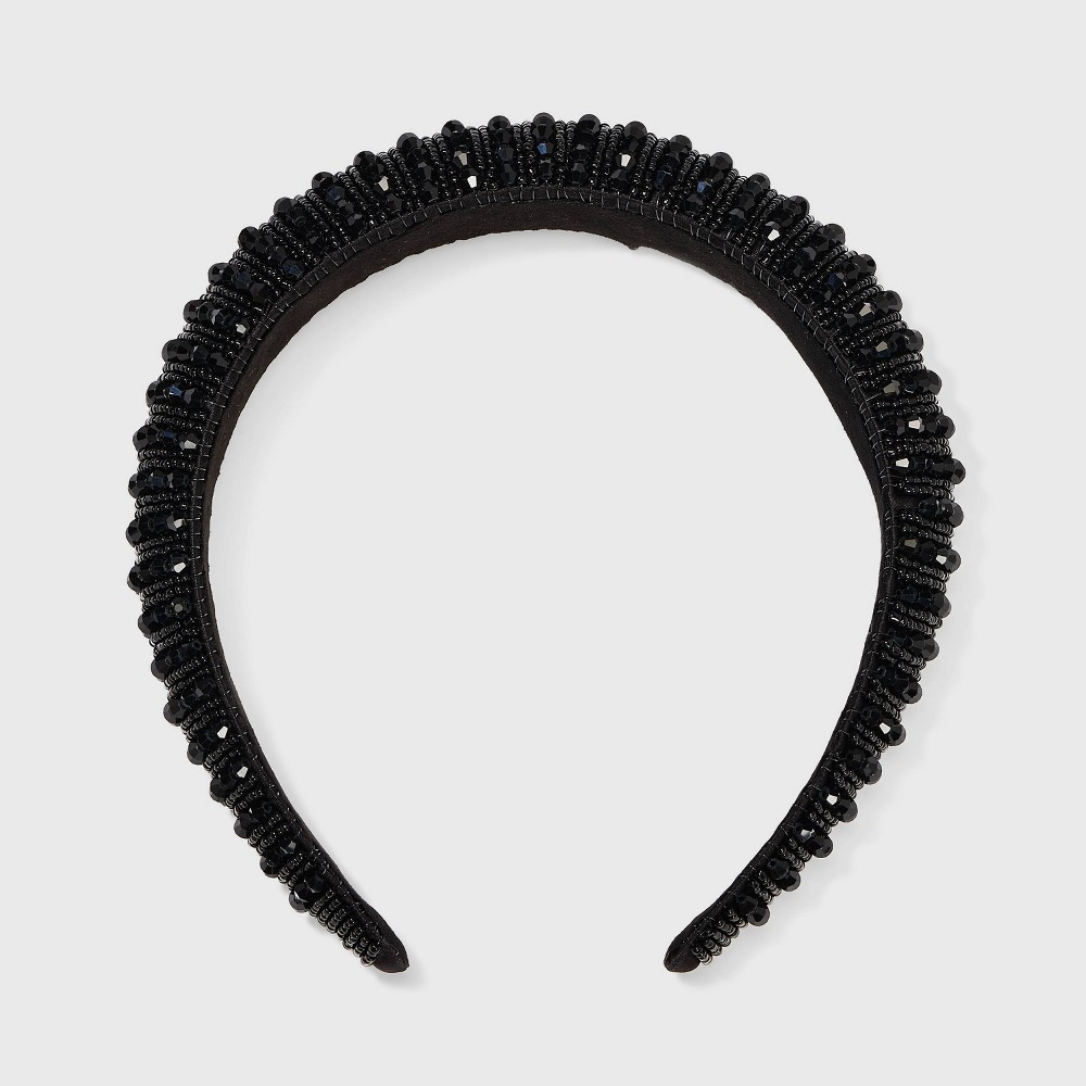 Beaded and Rhinestone Headband - A New Day Black | Target