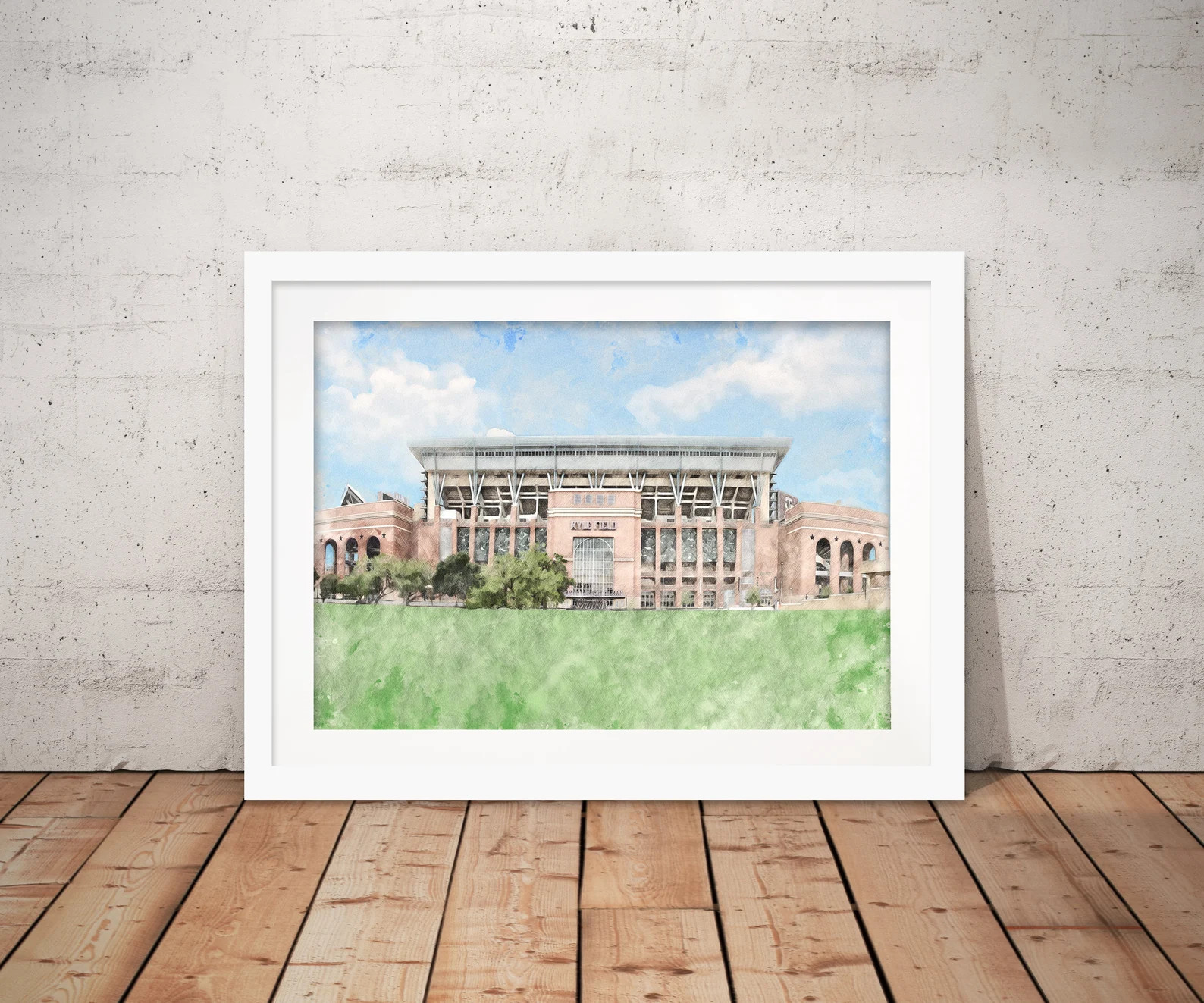 Kyle Field Print, Aggie Artwork, Aggie Gift, Aggie Football, Texas A&M Artwork | Etsy (US)