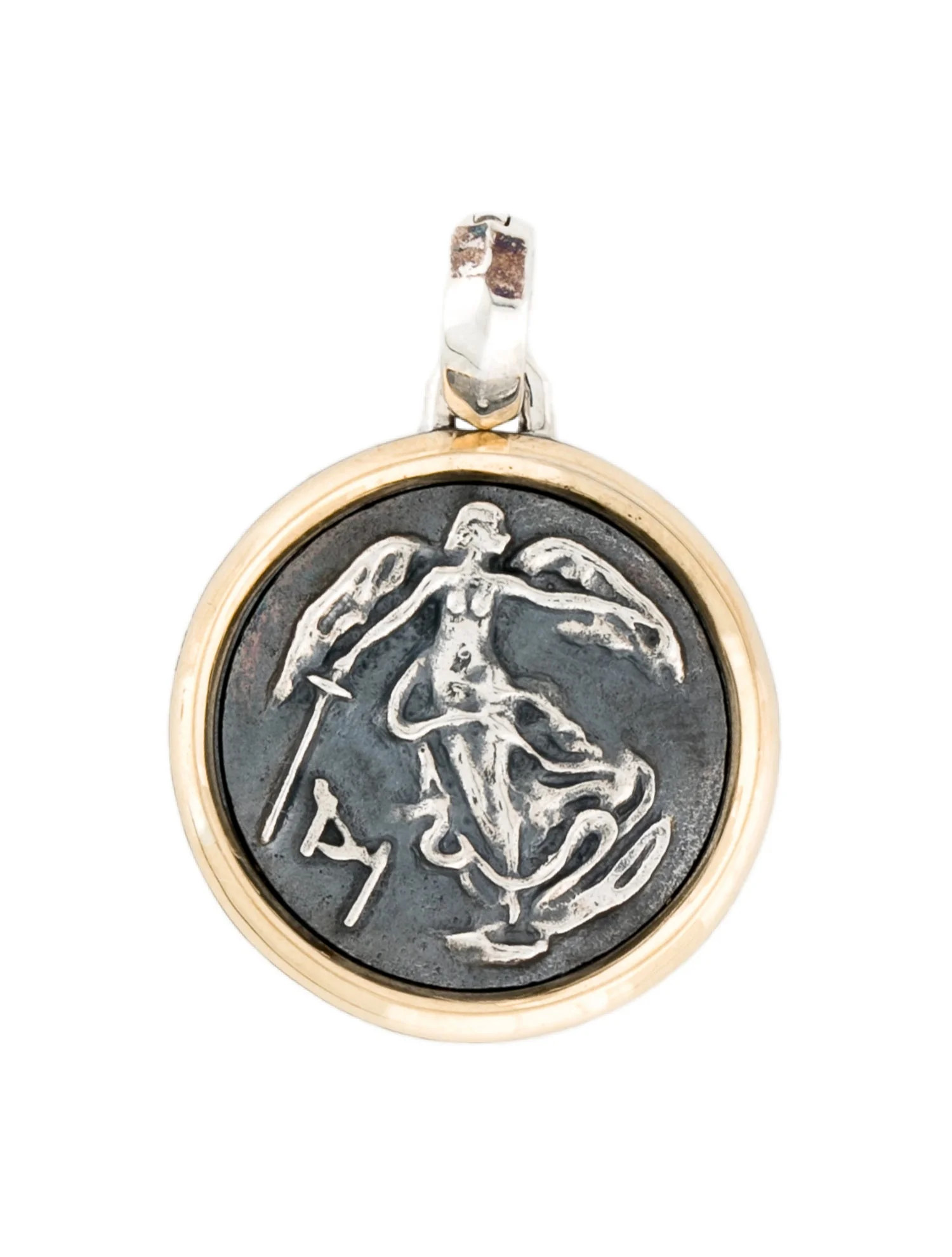 Two-Tone Petrvs® Angel Pendant w/ Tags | The RealReal