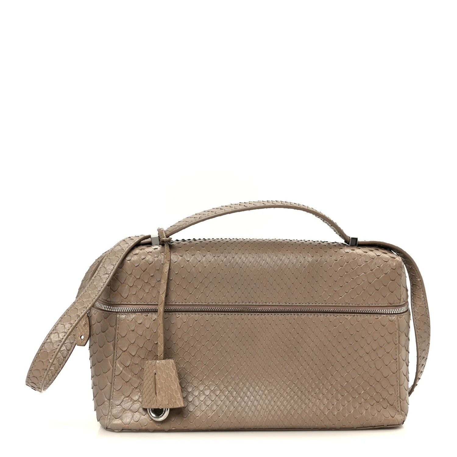 Loro Piana Matte Snakeskin Extra Pocket L27 Grey 1840998 | FASHIONPHILE (US)