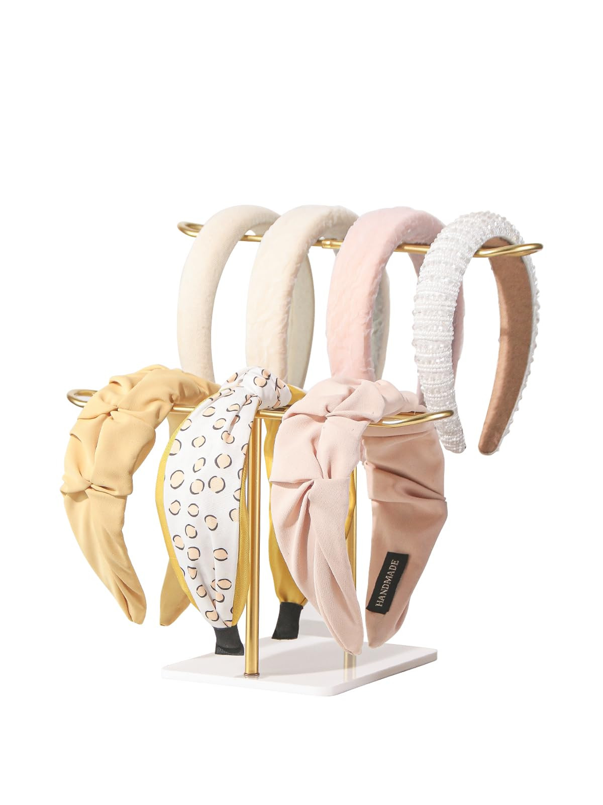 2 Tier Headband Holder,Metal Hair Band Organizer,Ear Diplay Stand,Hair Accessories Bracelets Bedr... | Amazon (US)