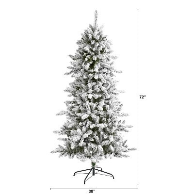 6ft. Flocked Fir Artificial Christmas Tree with Pine Cones and 696 Bendable Branches – Snow-Dusted Holiday X-Mas Centerpiece | Target