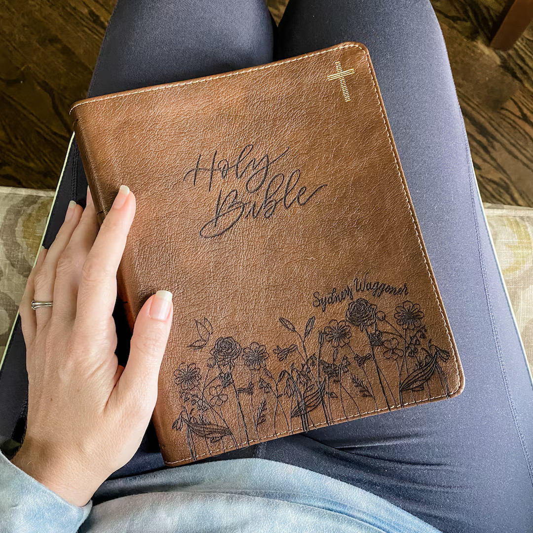 PERSONALIZED NIV Journaling Bible Grass and Flowers Add Your Name CUSTOM - Etsy | Etsy (US)