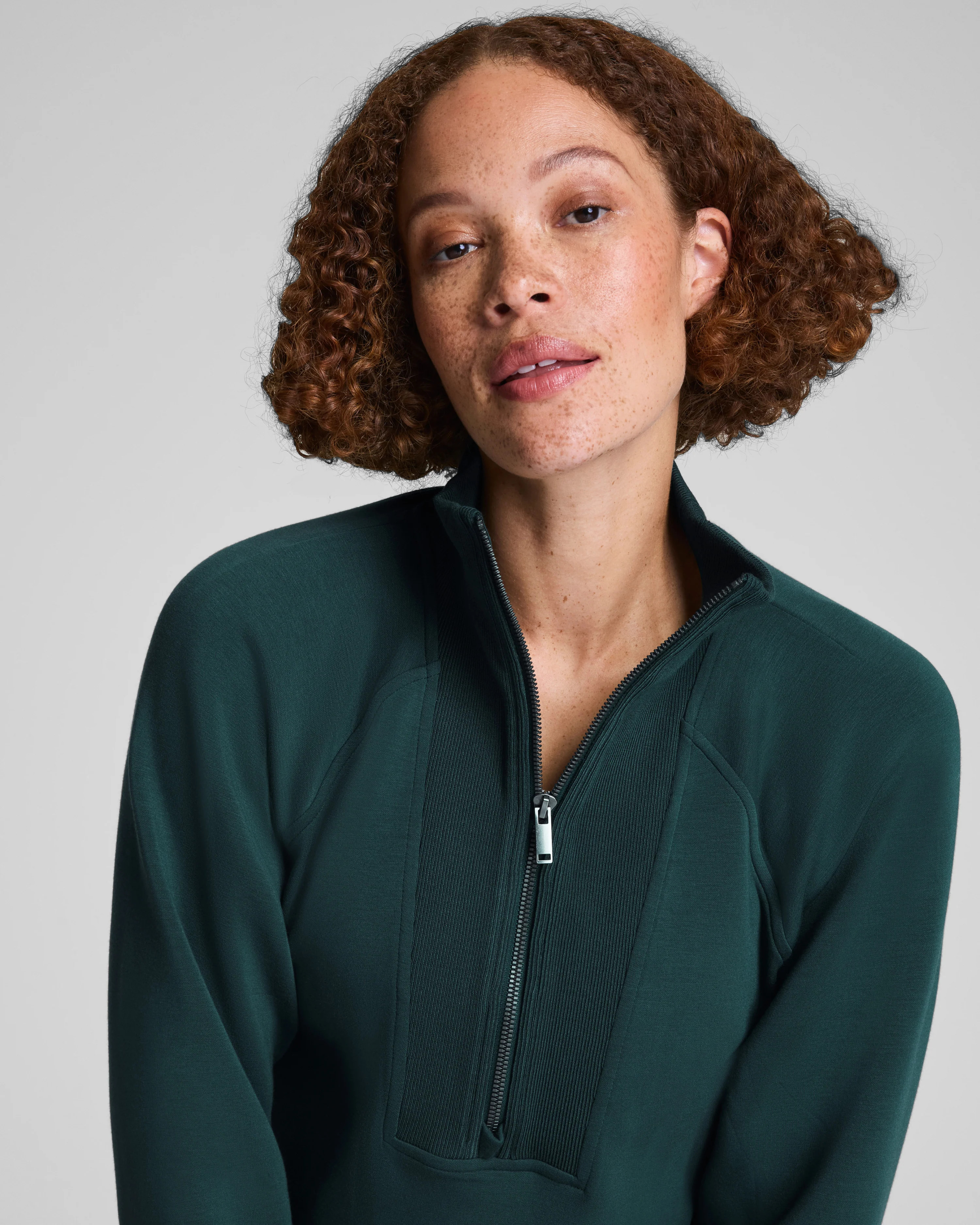 AirEssentials Half Zip Tunic | Brushed Long Pullover | SPANX | Spanx Canada