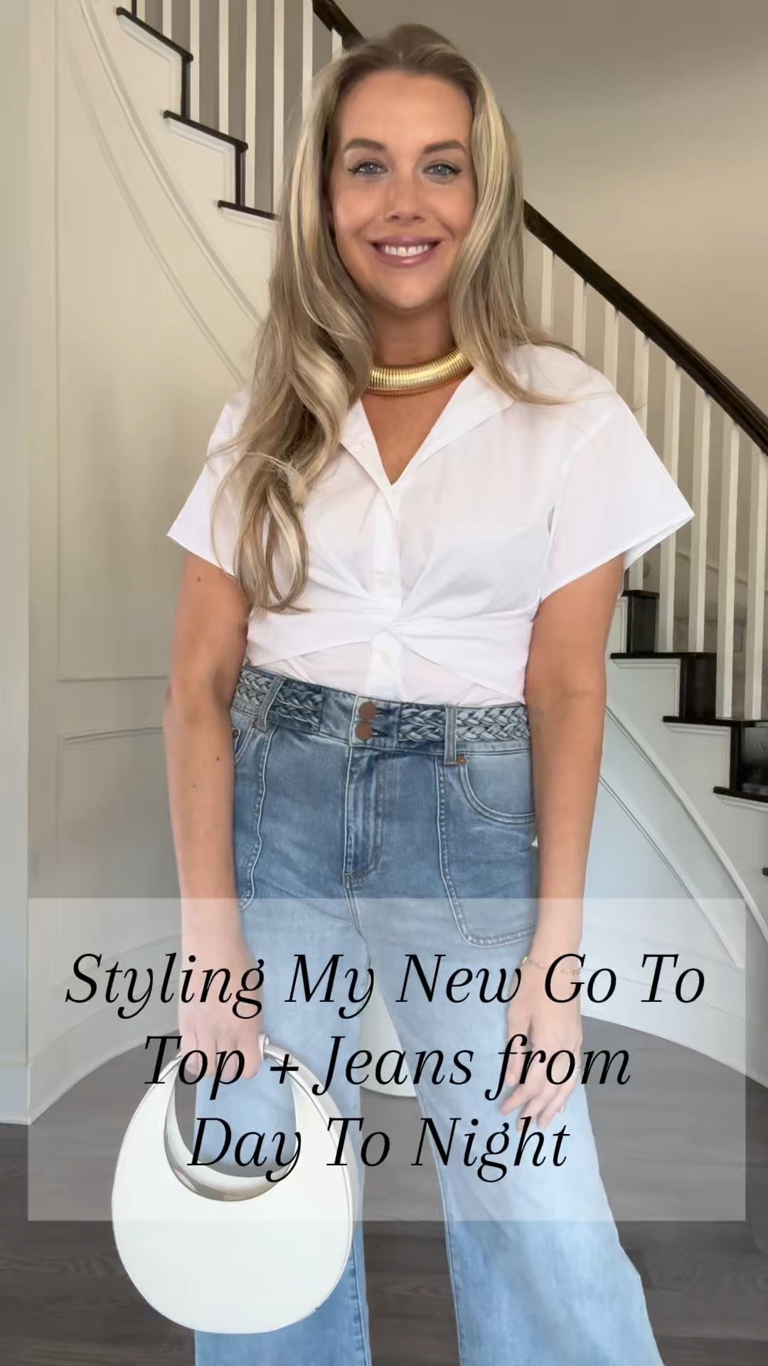 What’s better than a look you can take from day to night with a few minor changes? Thanks to @Saks my new fave braided belt jeans and poplin top can do just that by layering on some leather and changing up the accessories. The jeans have stretch and are so comfortable, the blazer is soft, the necklace is statement making and the top is so versatile! Take your weekend style from casual Friday to happy hour with ease thanks to Saks.com. #saks #sakspartner
