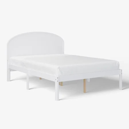 Mainstays Kids Full Size Wood Platform Bed Frame, White | Walmart (US)