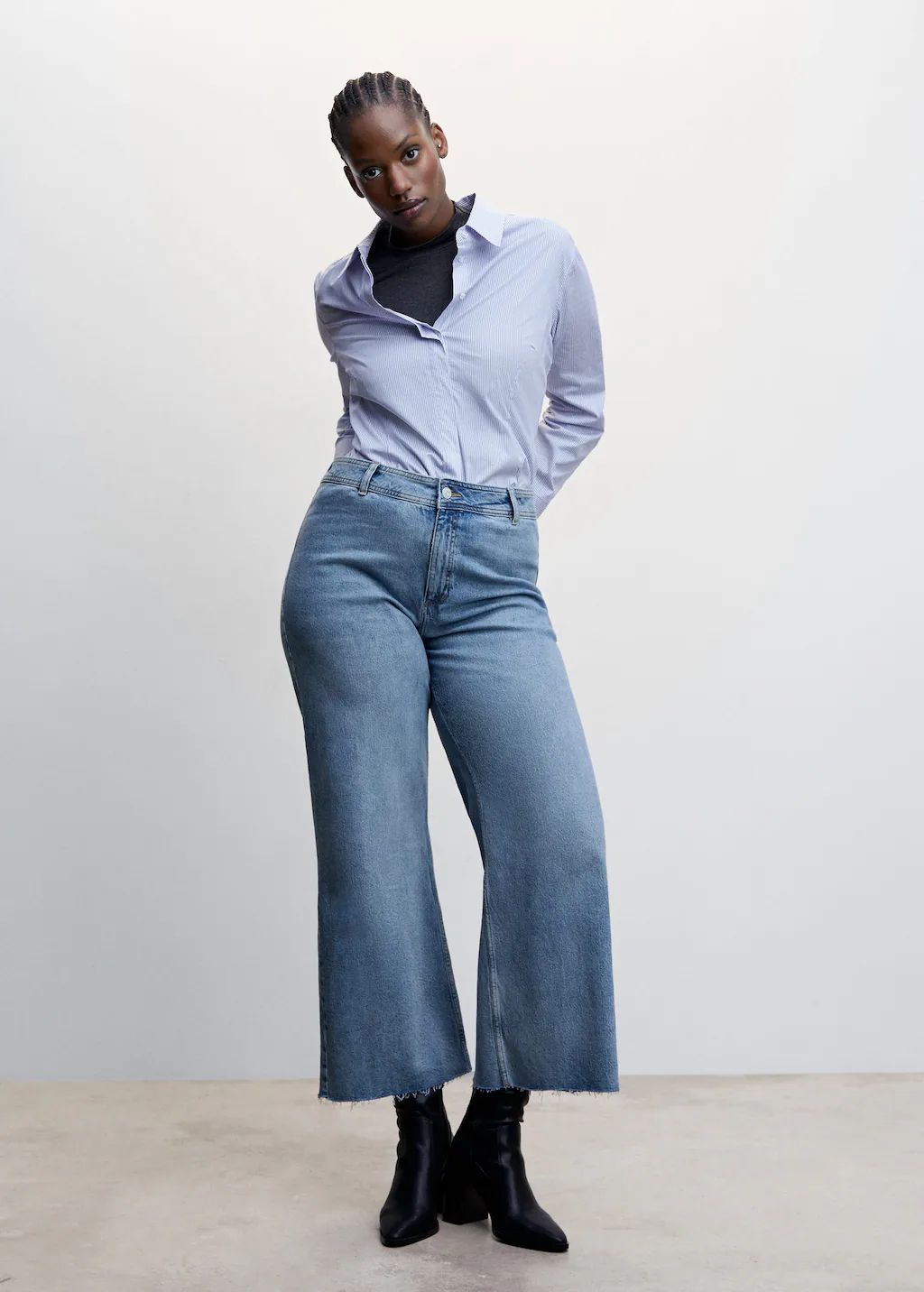 Jeans culotte high waist | MANGO (US)