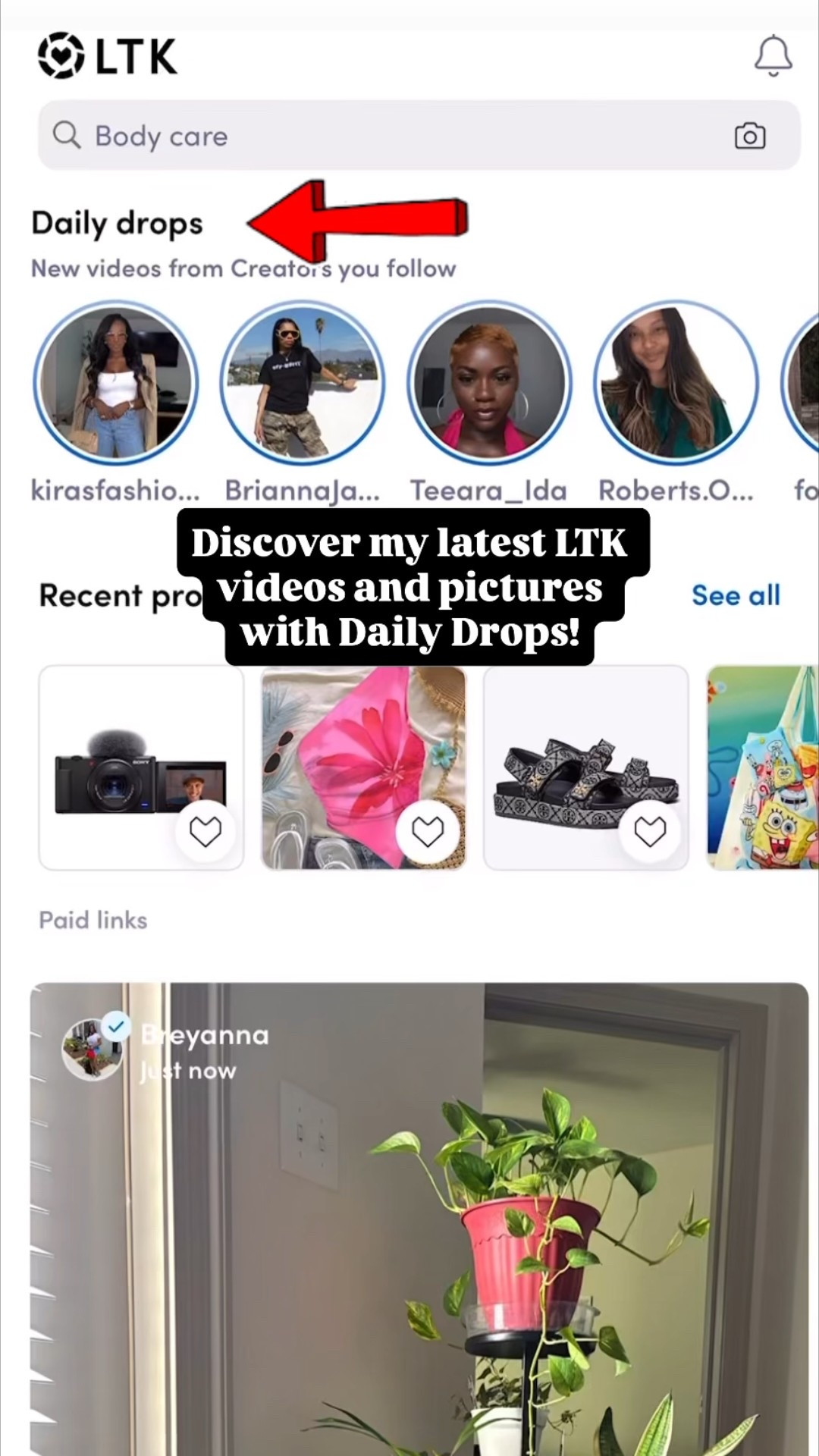 Daily drops is where you can see the my latest posts!

#LTKU