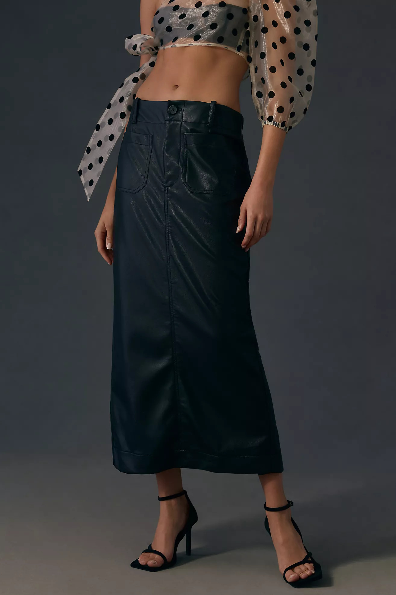 The Colette Maxi Skirt by Maeve: Faux-Leather Edition | Anthropologie (US)