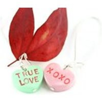 Valentine Sweetheart Earrings, Candy Earrings, Valentine Jewelry, Candy Heart Earrings, True Love XOXO, Whimsy Conversation Heart Candies | Etsy (US)