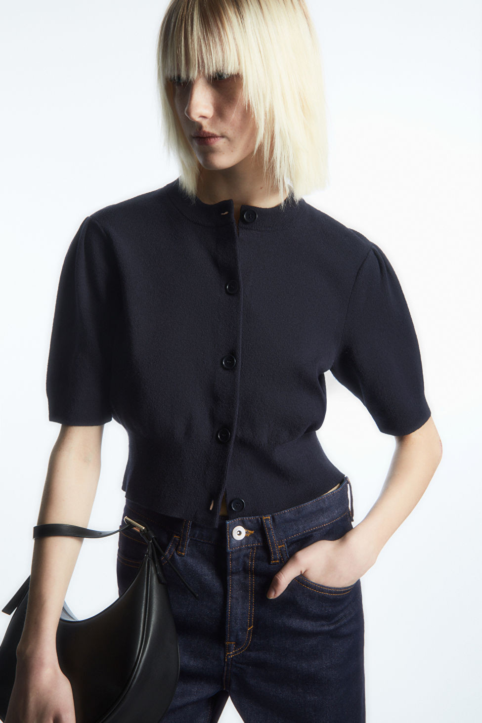CROPPED SHORT-SLEEVED CARDIGAN | COS (US)