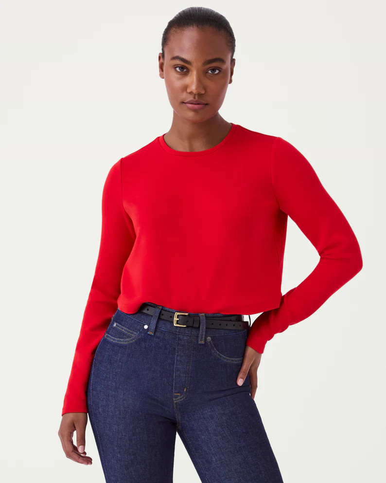 AirEssentials Cropped Long Sleeve Top | Spanx