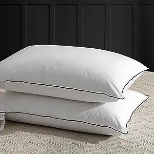 APSMILE Medium Firm Feather Down Pillows King Size Set of 2, Luxury Goose Feather Pillow for Slee... | Amazon (US)