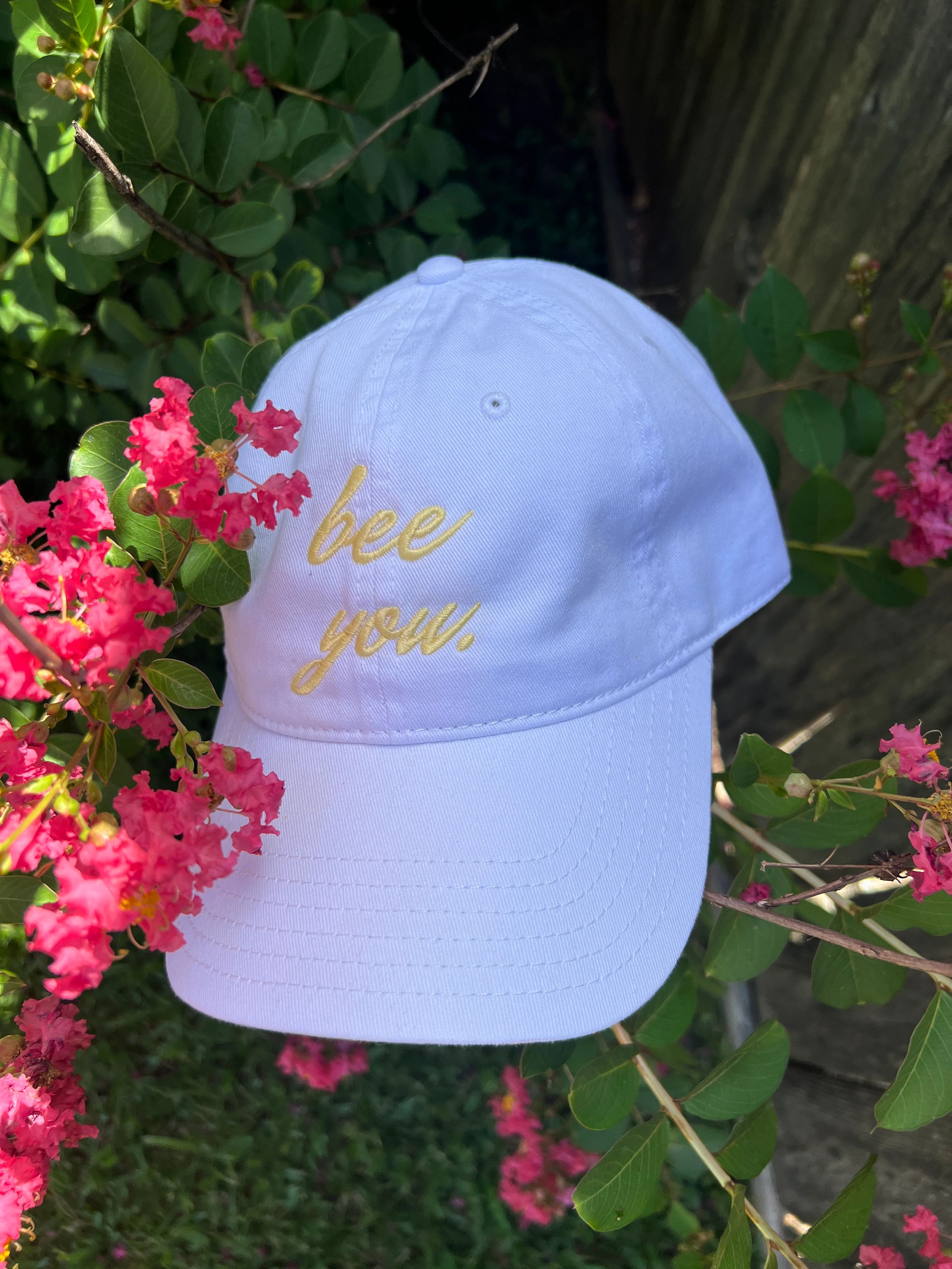 BEE YOU Dad Hat- White | Beauty Disclaimer Brand LLC