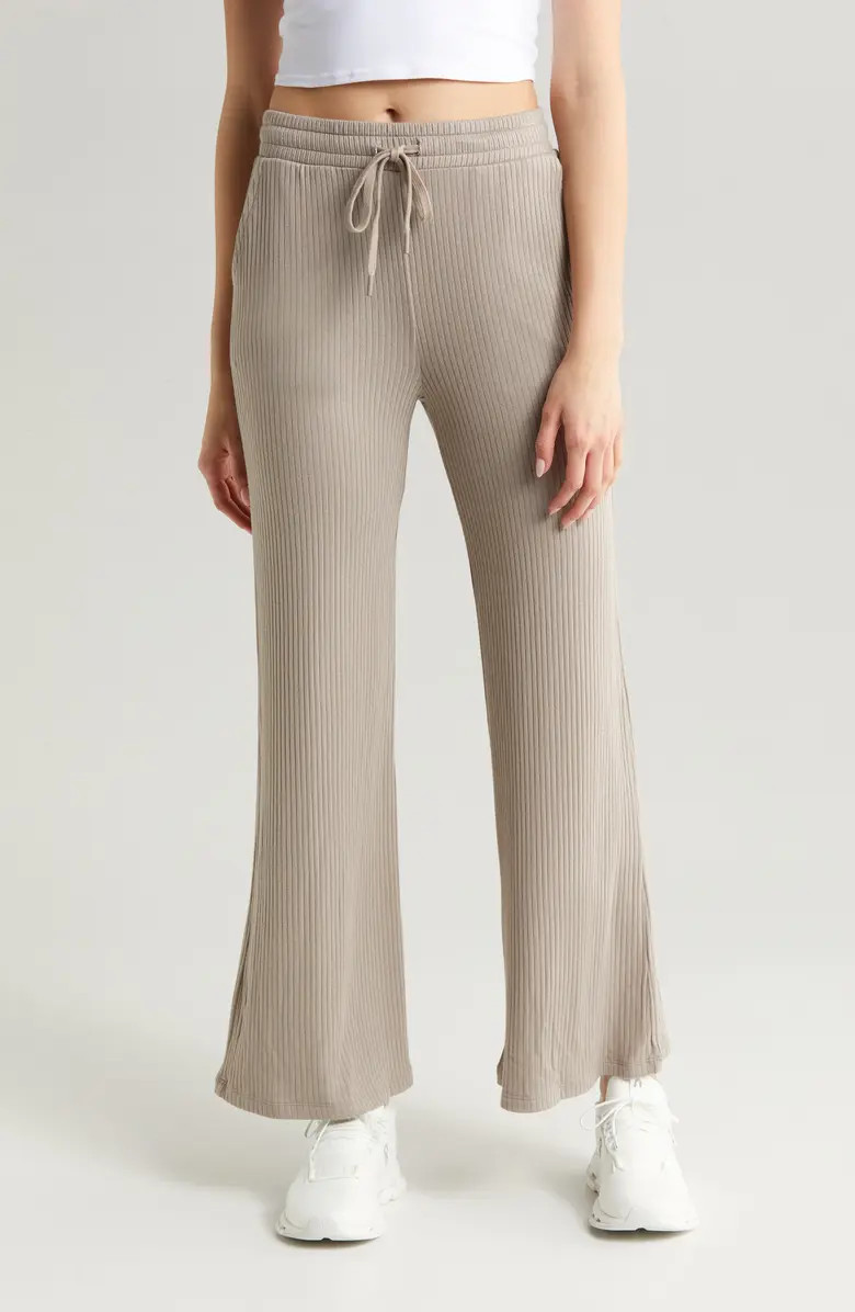 Beyond Yoga Well Traveled Rib Wide Leg Drawstring Pants | Nordstrom | Nordstrom