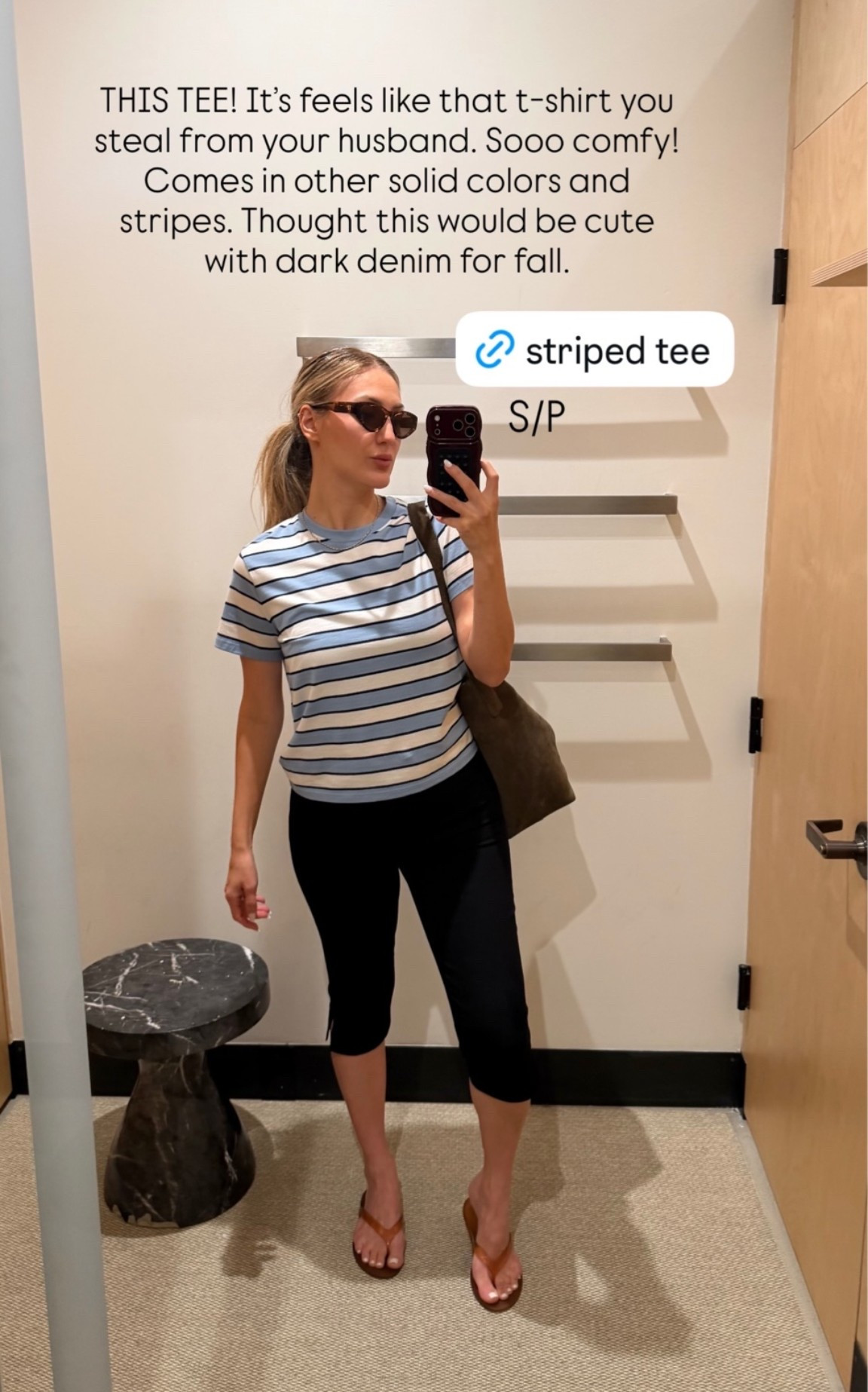 Aritzia try-on postpartum 

Capris pants - size 6 (Soooo good!!)
Striped cotton t-shirt blue - S/P
Cateye women’s polarized sunglasses - in coffee and crème 
Jelly sandals in caramel, TTS or size one up
Suede bucket bag - in olive, linked the new version (use this sooo much!)

Aritzia haul 
Aritzia favorites 
Postpartum outfits 
Fall outfits 
Transitional fall outfits 
Madewell handbag
Pre-fall 
Capris pants outfits 

@Aritzia @Madewell

#LTKxMadewell #LTKootd #LTKmomlife