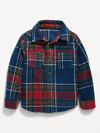 Cozy Microfleece Button-Front Shirt for Toddler Boys | Old Navy (US)