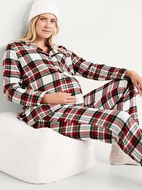 Maternity Matching Flannel Pajama Set | Old Navy (US)
