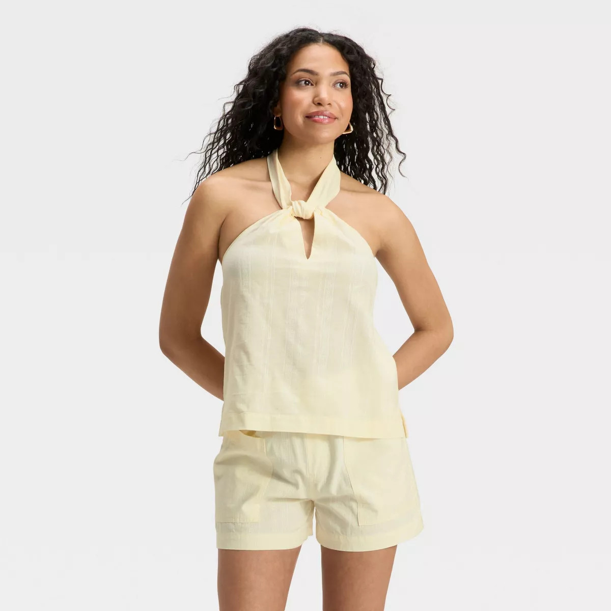 Women's Knotted Halter Top - Universal Thread™ | Target