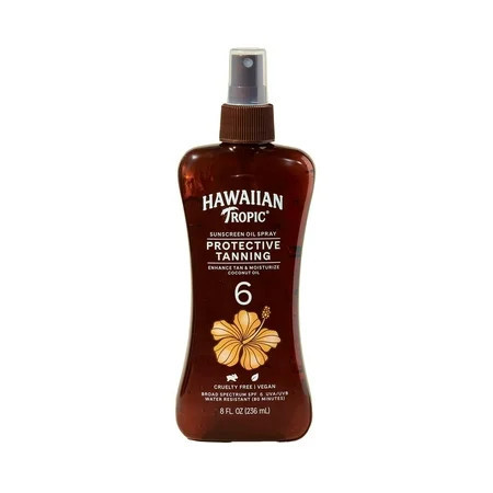 Hawaiian Tropic Island Tanning Oil Spray Sunscreen SPF 6 8oz | Tanning Sunscreen Tanning Oil with SPF Moisturizing Body Oil Hawaiian Tropic Oil Oxybenzone Free Outdoor Tanning Oil 8oz C35 | Walmart (US)