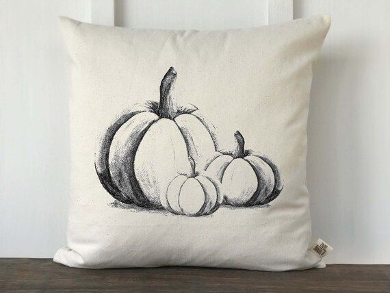 Farmhouse Pumpkin Pillow Cover Thanksgiving Pillow Fall - Etsy | Etsy (US)