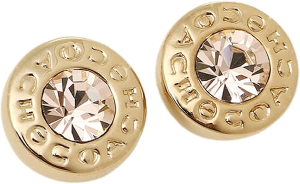 COACH GOLD OPEN CIRCLE STUD EARRINGS F54516, GOLD, Size No Size | Amazon (US)