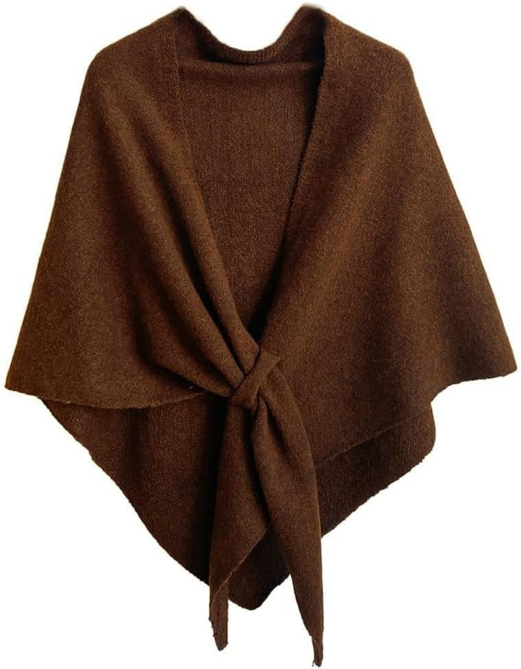 Women Pashmina Shawl Wraps Knitted Shawls and Wraps Cardigan Cape Wool Cashmere Shoulder Top Sweater Shawl Scarf | Amazon (US)