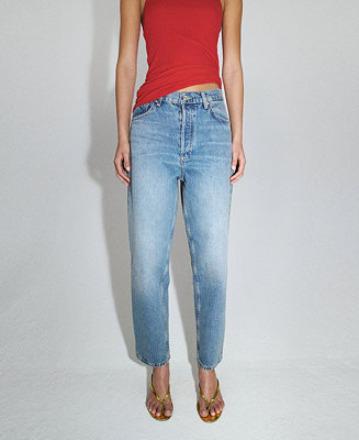 Mango Women's Starring Hailey Bieber High-Waisted Mom-Fit Jeans - Macy's | Macy's