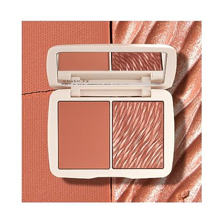 COVER FX Monochromatic Powder Blush Duo - Warm Honey: Bronzed Rose - Matte + Shimmer Finish - Create Custom High Impact Color | Walmart (US)