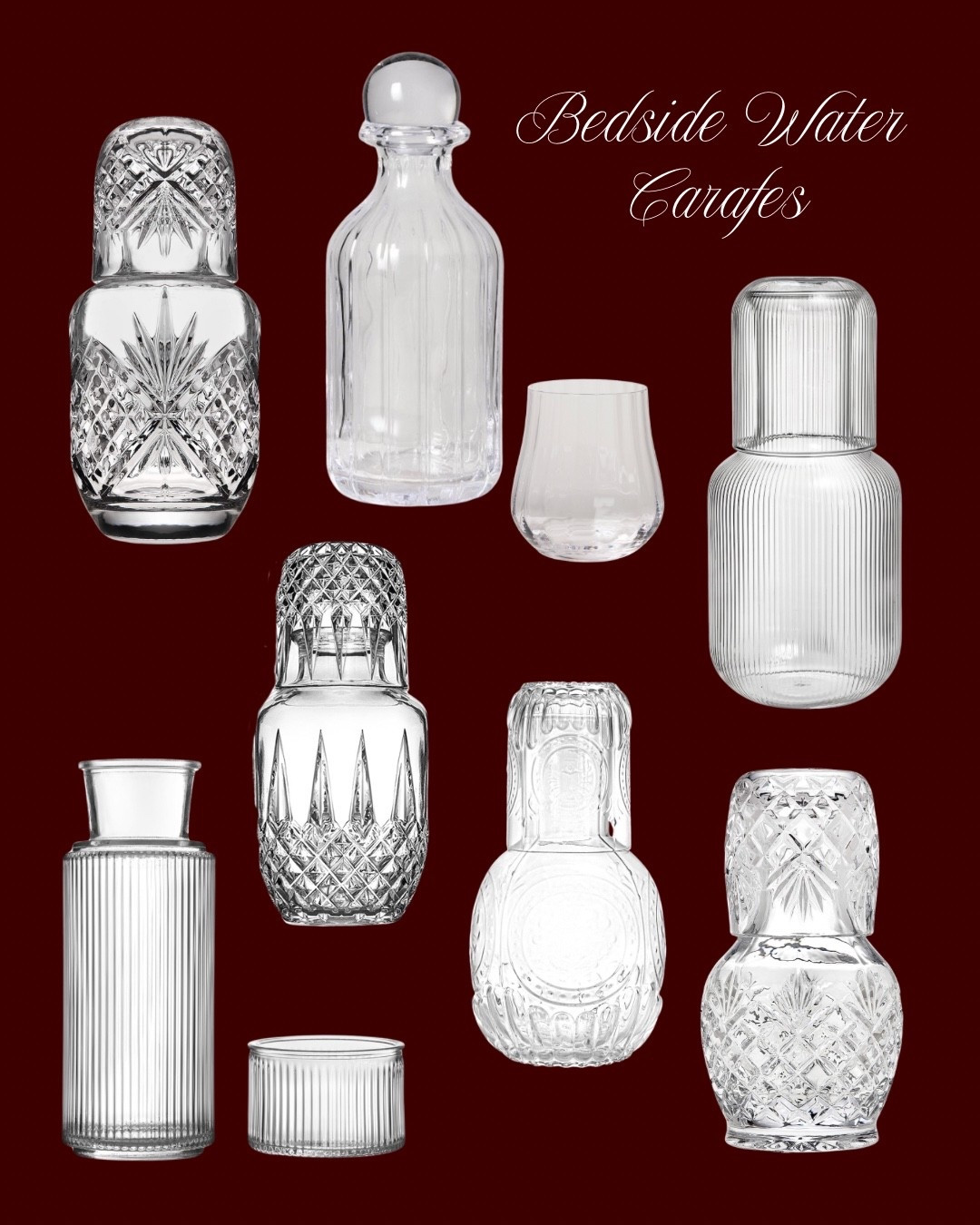 Bedside water carafes

#LTKHome