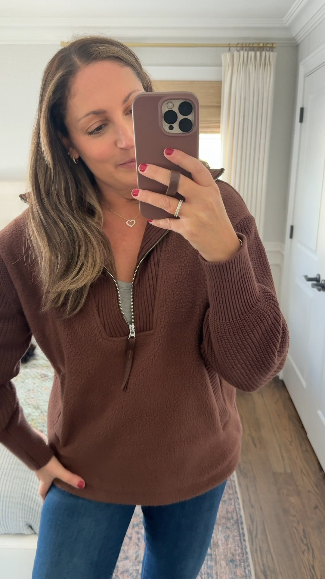 Today’s OOTD! This cozy Varley half zip, AYR jeans (on sale!) and some new jewelry pieces from my Electric Picks mystery box!! 

#LTKootd #LTKSaleAlert #LTKmomlife