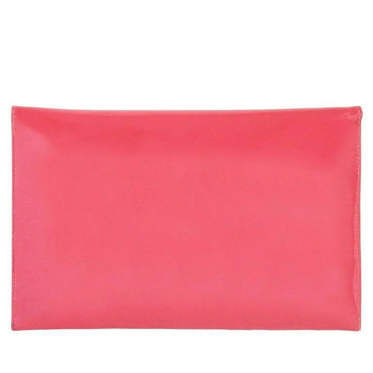 faux patent leather envelope candy clutch bag, red | Walmart (US)