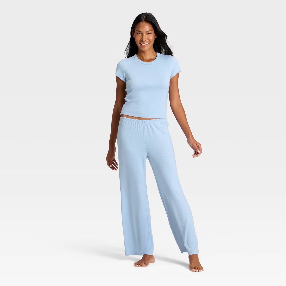 Women's Pointelle Short Sleeve Shirt and Pants Pajama Set - Auden™ | Target