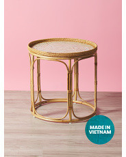 Capiz Top Rattan Side Table | Big Ticket Shop | HomeGoods | HomeGoods