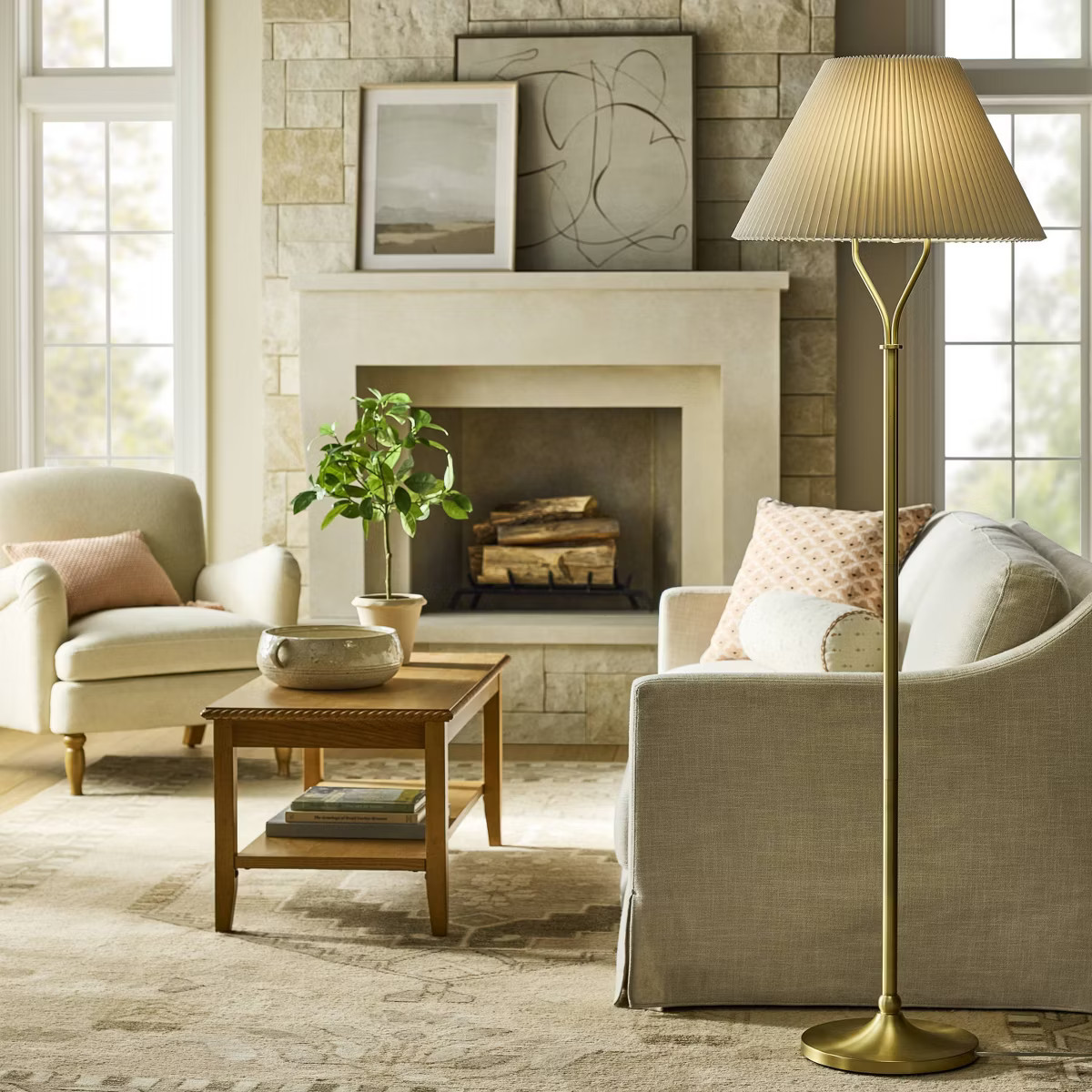 Brass Metal Stem Floor Lamp - Threshold™ designed with Studio McGee | Target