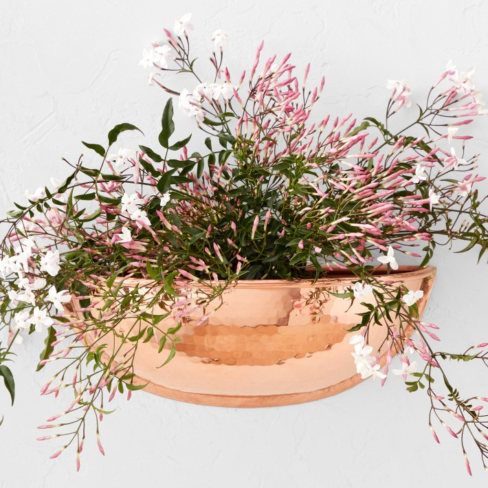 Copper Half Round Wall Planter | Williams-Sonoma