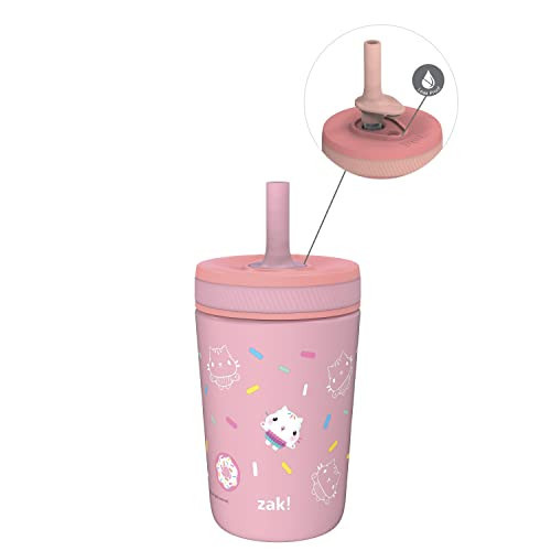 Zak Designs DreamWorks Gabby's Dollhouse Kelso Toddler Cups For Travel or At Home, 12oz Vacuum Insulated Stainless Steel Sippy Cup With Leak-Proof Design is Perfect For Kids (Cakey Cat) | Amazon (US)