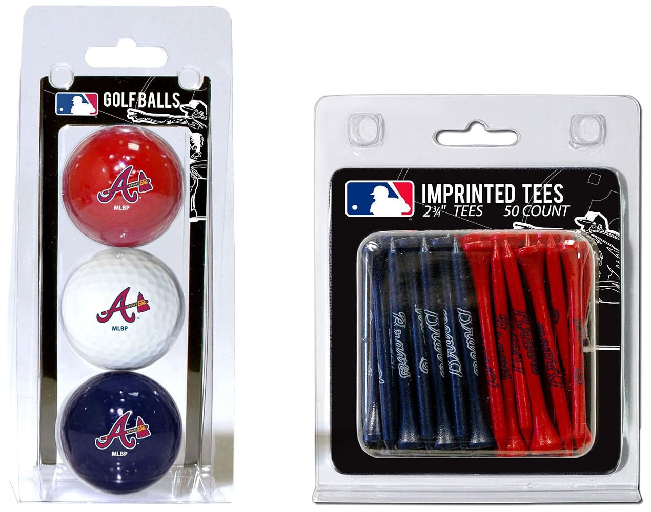 Team Golf MLB Logo Imprinted Golf Balls (3 Count) & 2-3/4" Regulation Golf Tees (50 Count), Multi... | Amazon (US)
