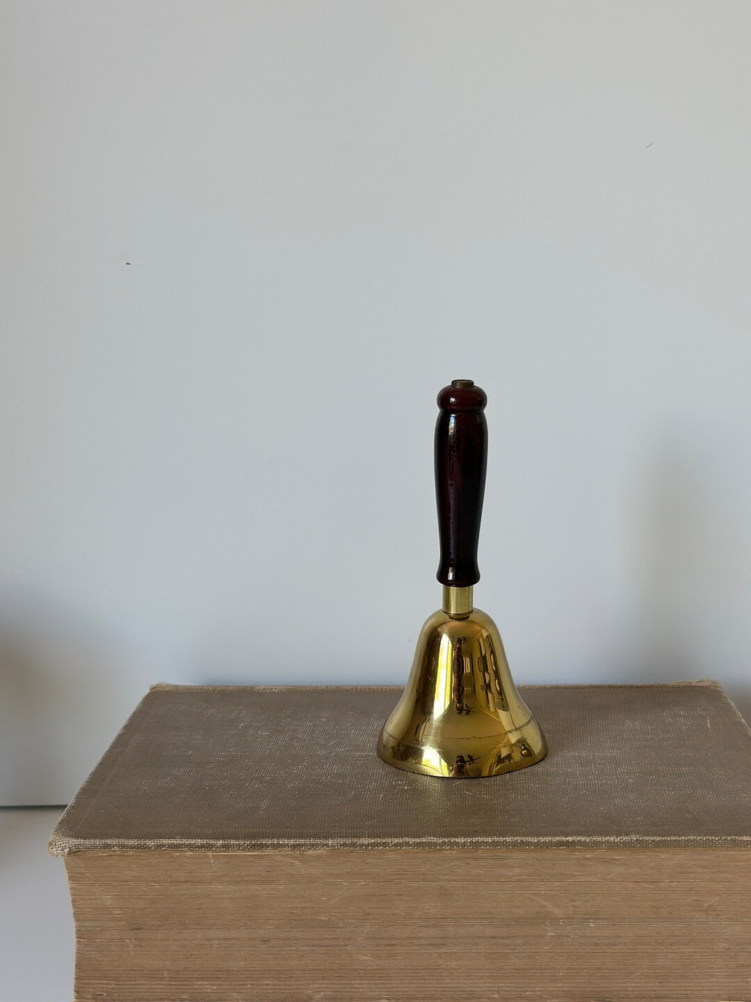 Vintage Small Brass & Wood Bell, Gold Bell, Vintage Decor, Found - Etsy | Etsy (US)