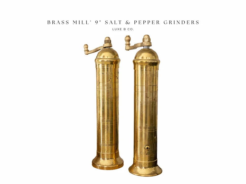 Brass Mill' 9 Salt or Pepper Grinders Vintage Home Decor - Etsy | Etsy (US)