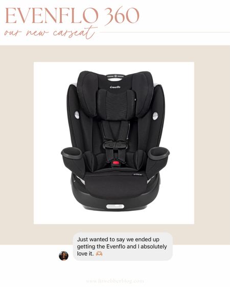 Evenflo Revolve 360! This is the car seat we chose and LOVE it! The revolving feature is amazing and Emmy seems to love the comfort of it as well!

#LTKbaby #LTKFind