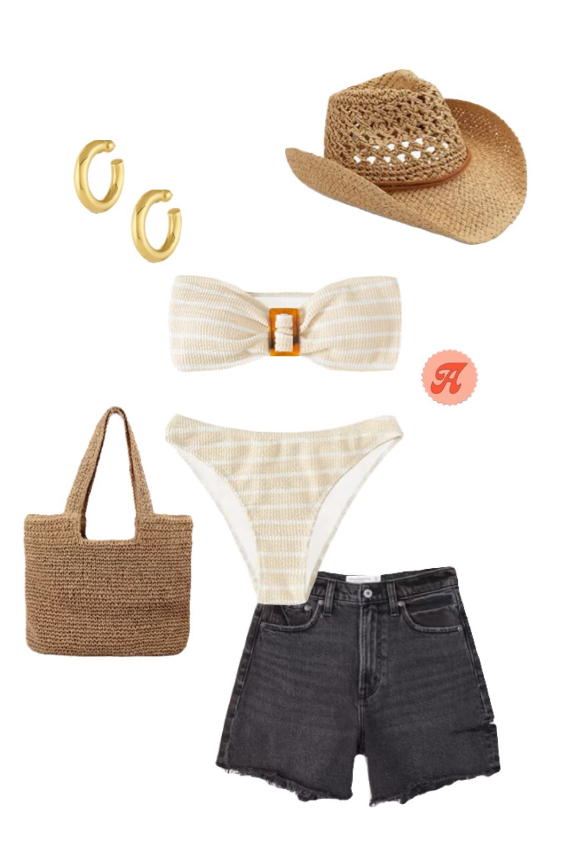 coastal cowgirl beach outfit inspo ✨ 

tags: vacation, coastal cowgirl, amazon, Abercrombie, straw purse, swim

#LTKswim #LTKstyletip #LTKtravel