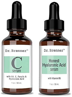 Vitamin C Serum 20% Pure L-Ascorbic Acid, Ferulic Acid, Vitamin E and HA and Hyaluronic Acid Seru... | Amazon (US)