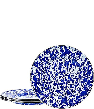 Golden Rabbit Enamelware Cobalt Sandwich Plates Set of 4 - Blue | Dillard's