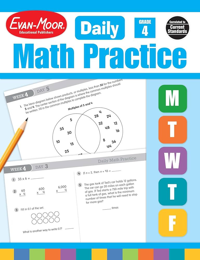 Evan-Moor Daily Math Practice, Grade 4 | Amazon (US)