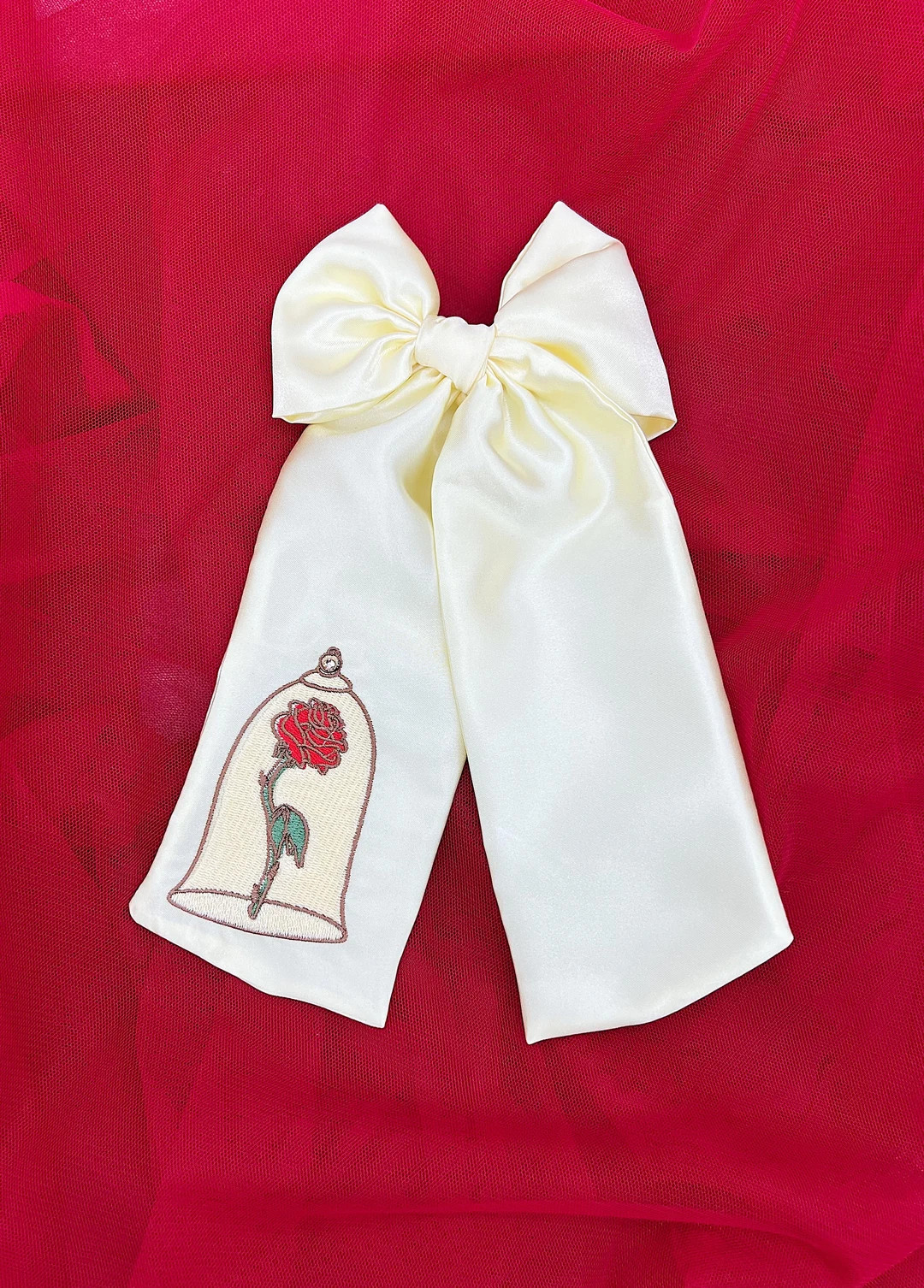 Beauty and the Beast Rose Bow - Etsy | Etsy (US)