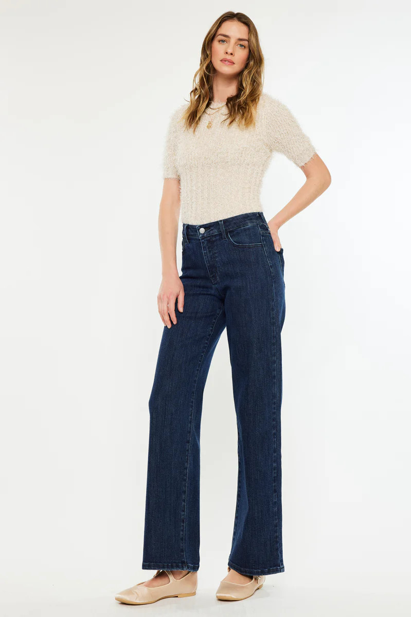 Norie Essentials High Rise Wide Leg Jeans | Kancan USA