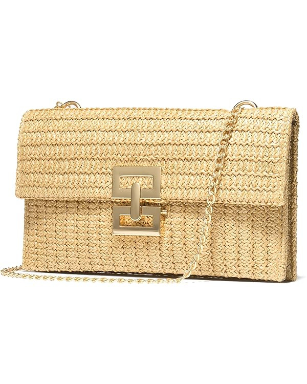 SWEETV CHUNLI Straw Purse Woven Beach Bag Summer Clutch Purse Boho Crossbody Bags for Women Small... | Amazon (US)